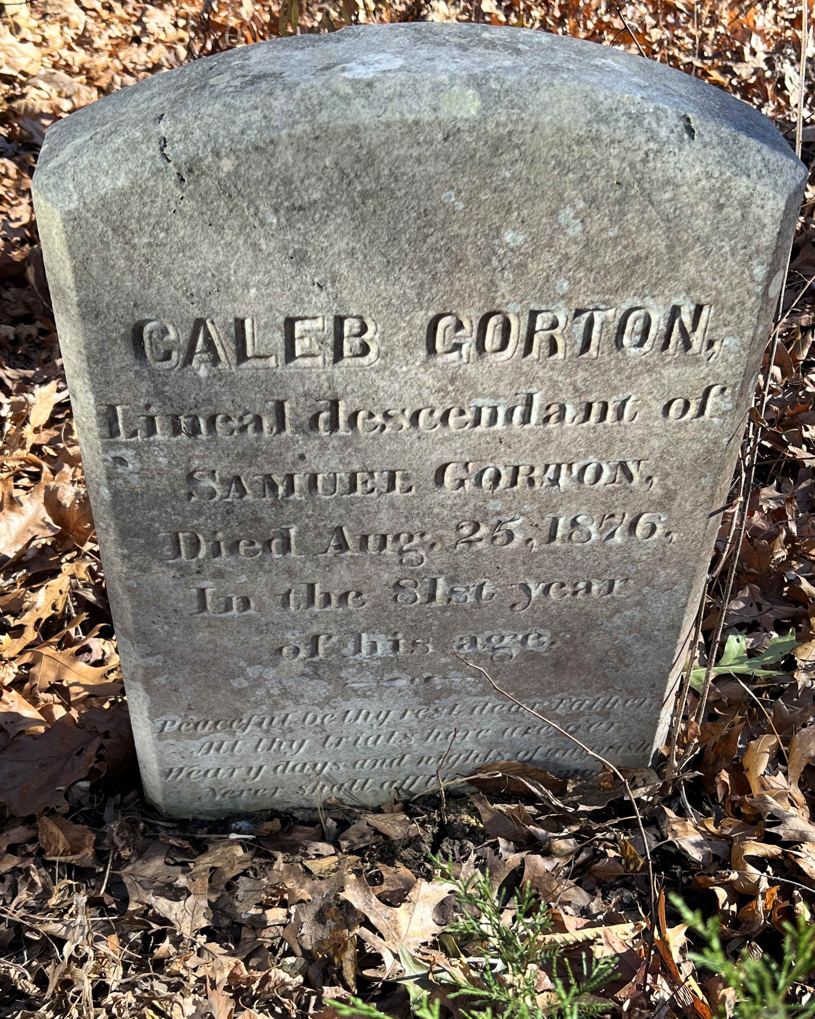 Rhode Island Historic Cemeteries - Person Details