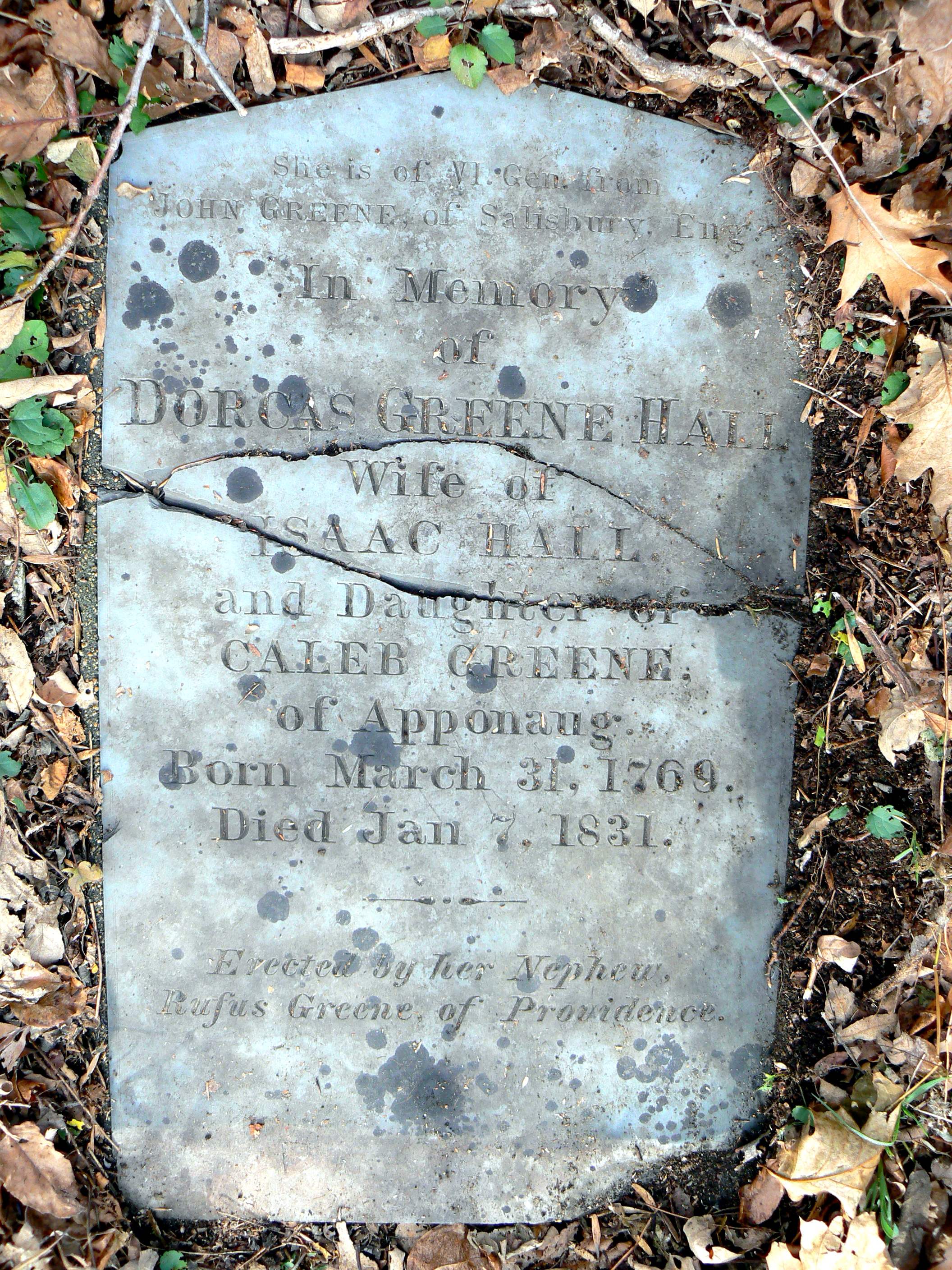 Rhode Island Historic Cemeteries - Person Details