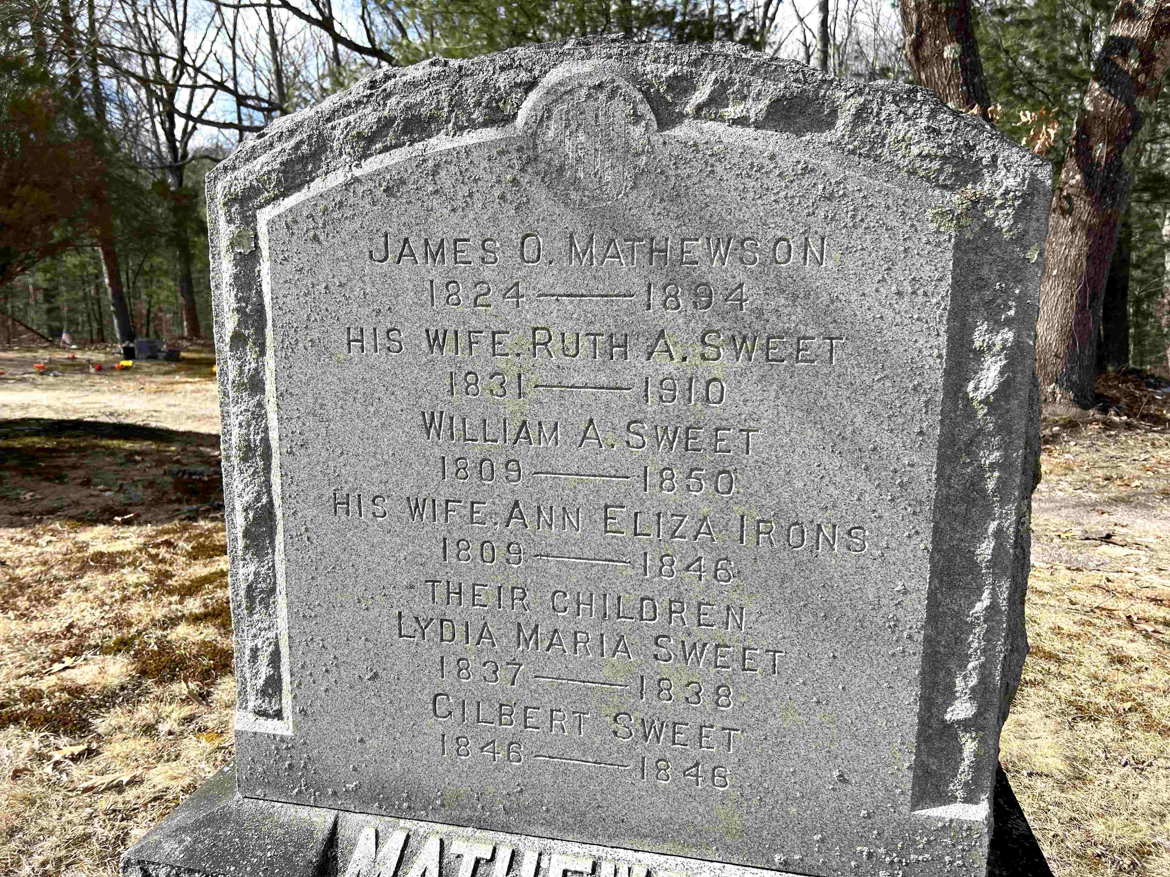Rhode Island Historic Cemeteries - Person Details